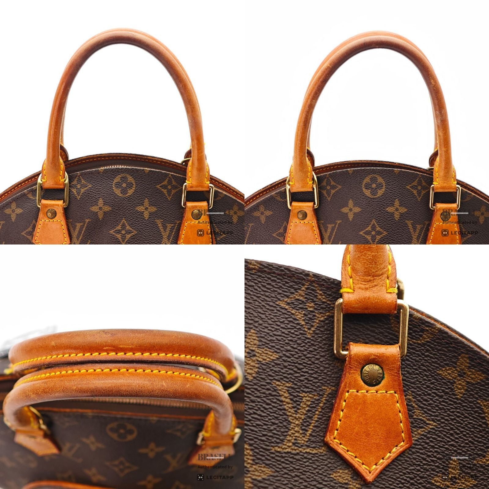 LOUIS VUITTON Monogram Ellipse MM M51126 Handbag Brown Women's【ImportFeeFREE】