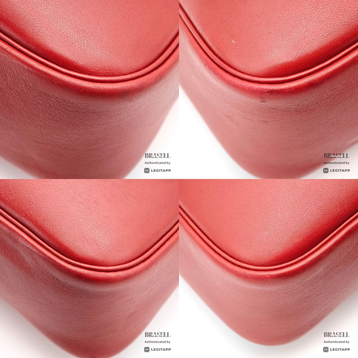 HERMES Trim 35 Shoulder Hand Bag Leather Red One Shoulder 【ImportFeeFREE】