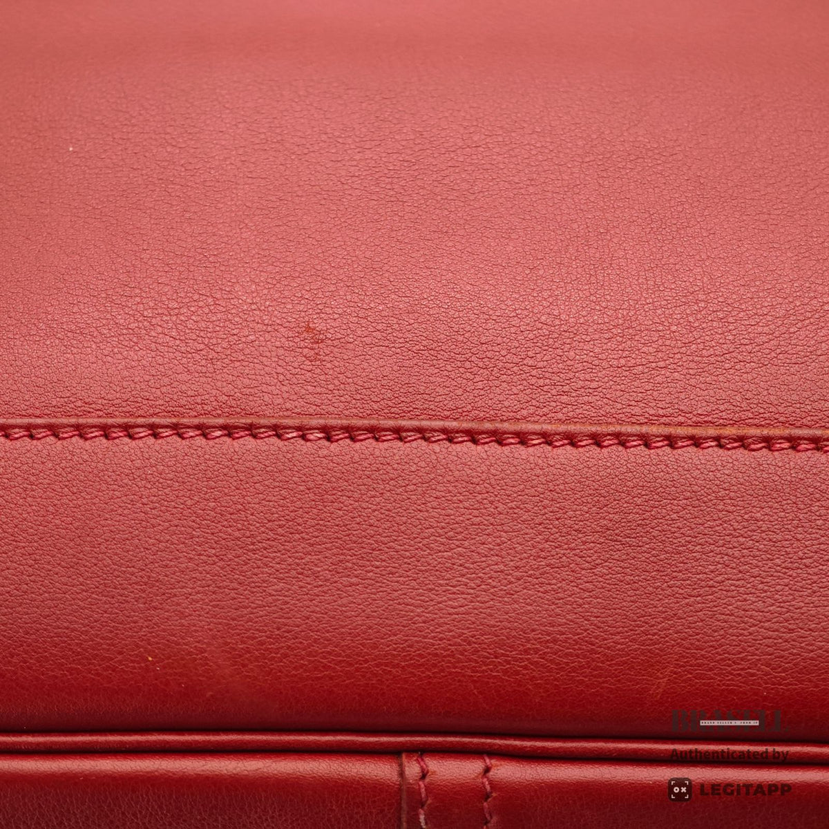 HERMES Trim 35 Shoulder Hand Bag Leather Red One Shoulder 【ImportFeeFREE】