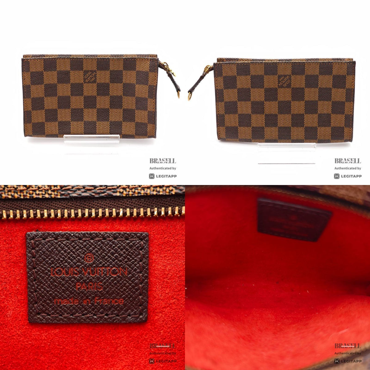 LOUIS VUITTON Damier Mare N42240 Tote Bag Brown Pouch 【ImportFeeFREE】