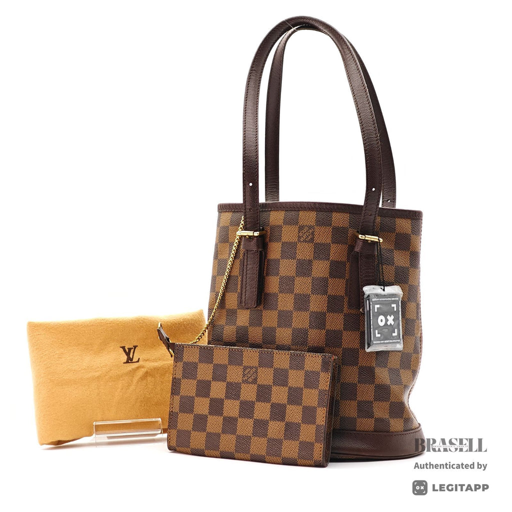 LOUIS VUITTON Damier Mare N42240 Tote Bag Brown Pouch 【ImportFeeFREE】