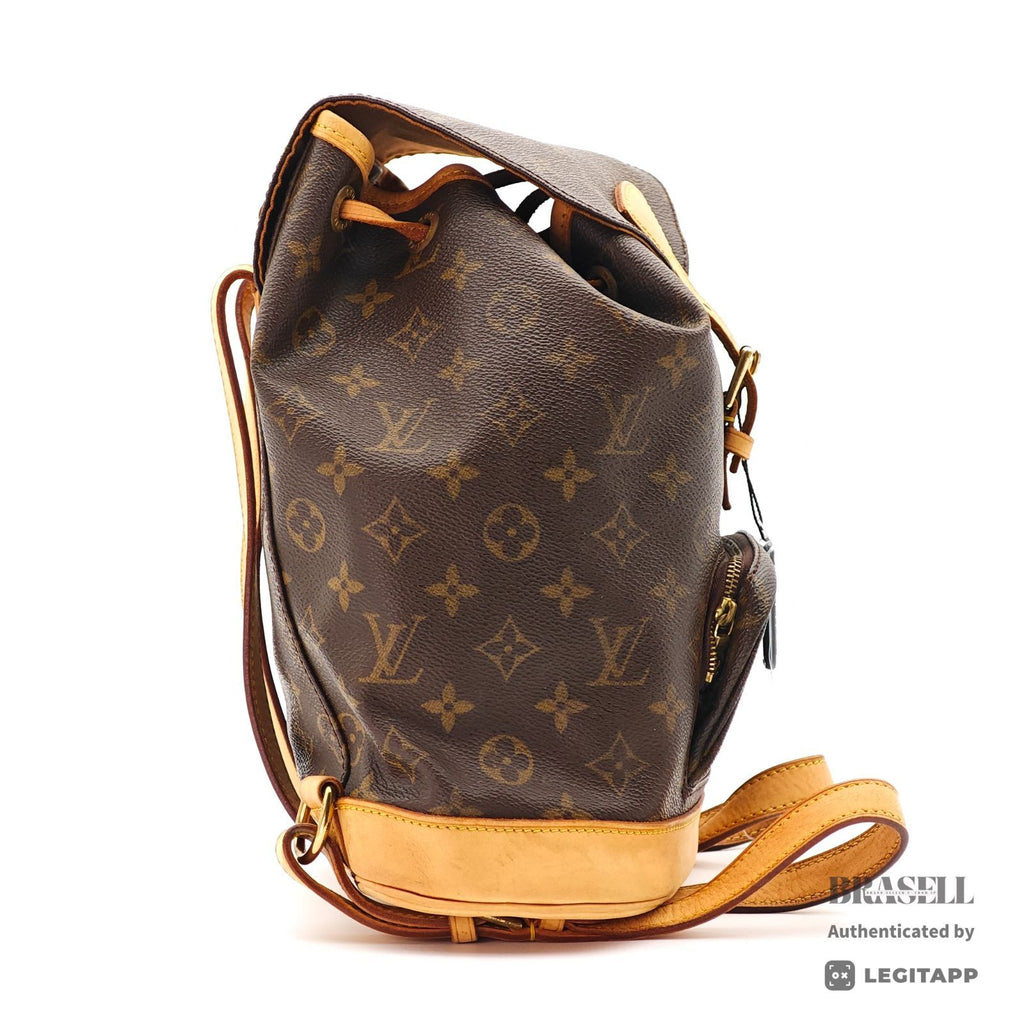 LOUIS VUITTON Monogram Montsouris MM M51136 Backpack Brown【ImportFeeFREE】