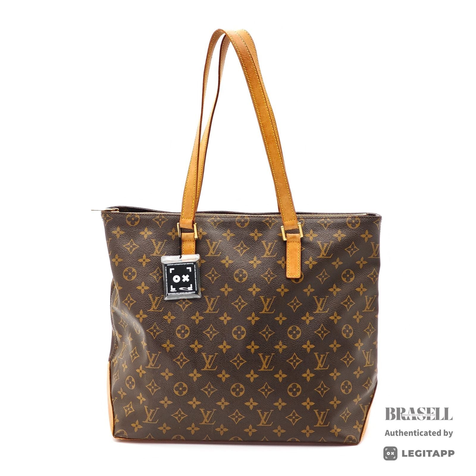 LOUIS VUITTON Monogram Cabas Mezzo M51151 Tote Bag Brown【ImportFeeFREE】