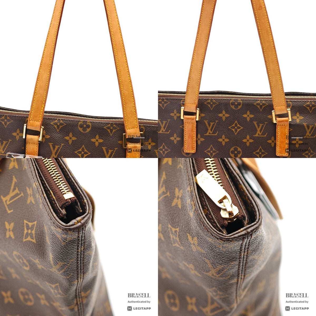 LOUIS VUITTON Monogram Cabas Mezzo M51151 Tote Bag Brown【ImportFeeFREE】