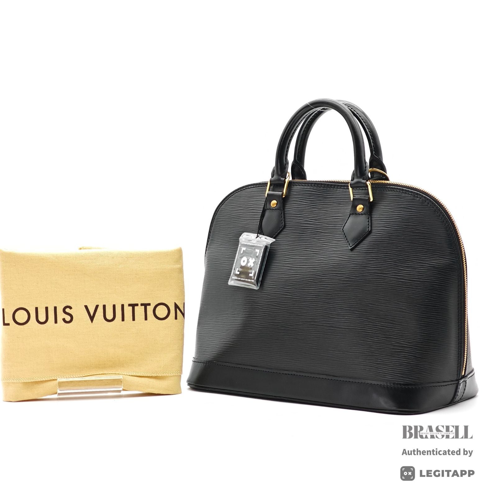 LOUIS VUITTON Epi Electric Alma PM M40302 Handbag Black Unisex【ImportFeeFREE】