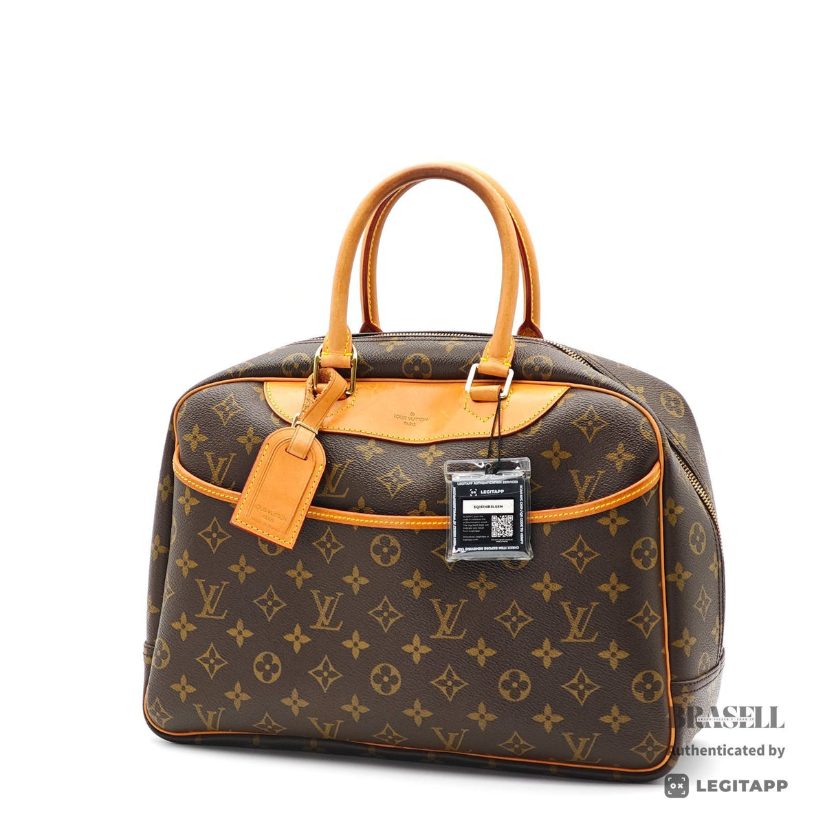 LOUIS VUITTON Monogram Deauville M47270 Handbag Brown Unisex【ImportFeeFREE】