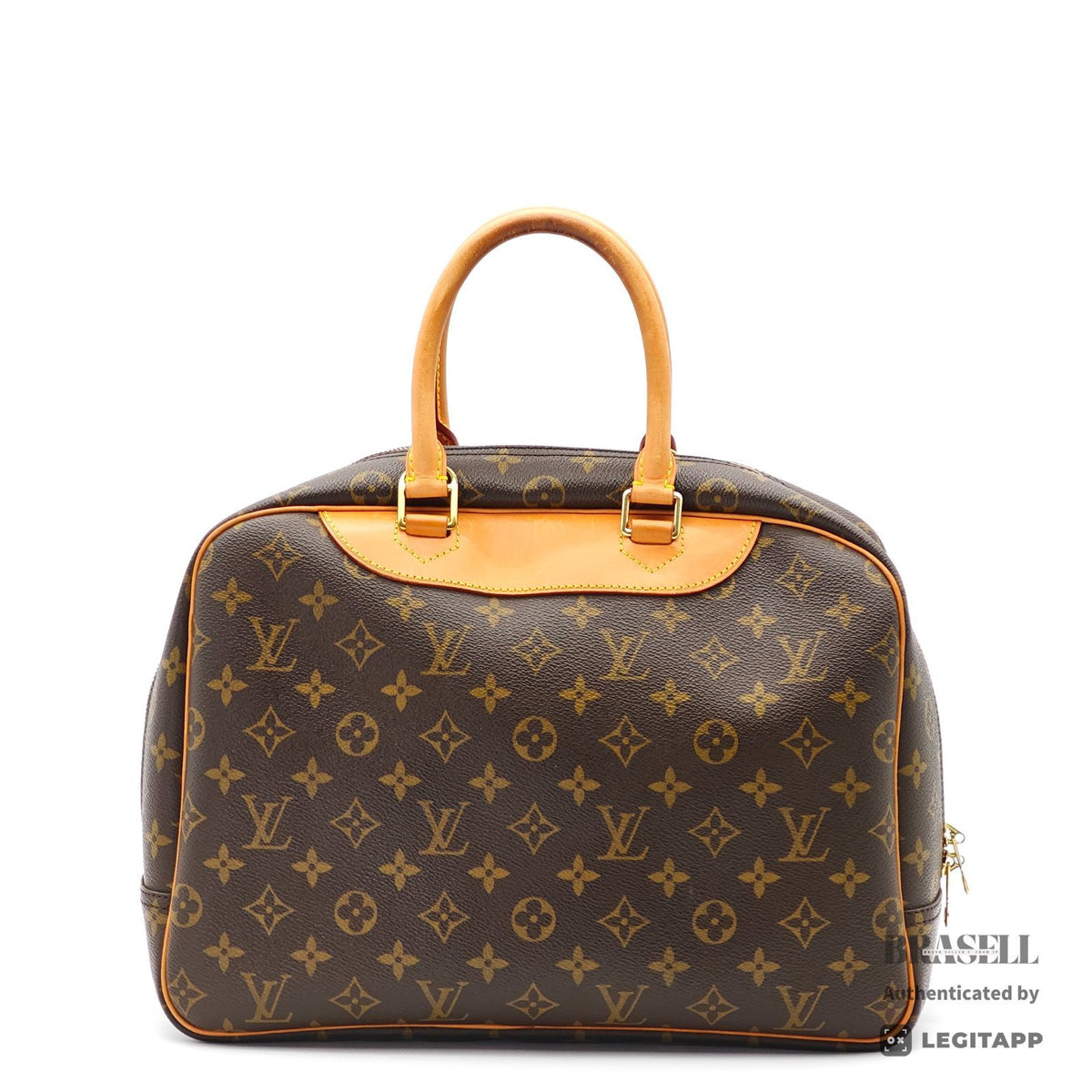 LOUIS VUITTON Monogram Deauville M47270 Handbag Brown Unisex【ImportFeeFREE】