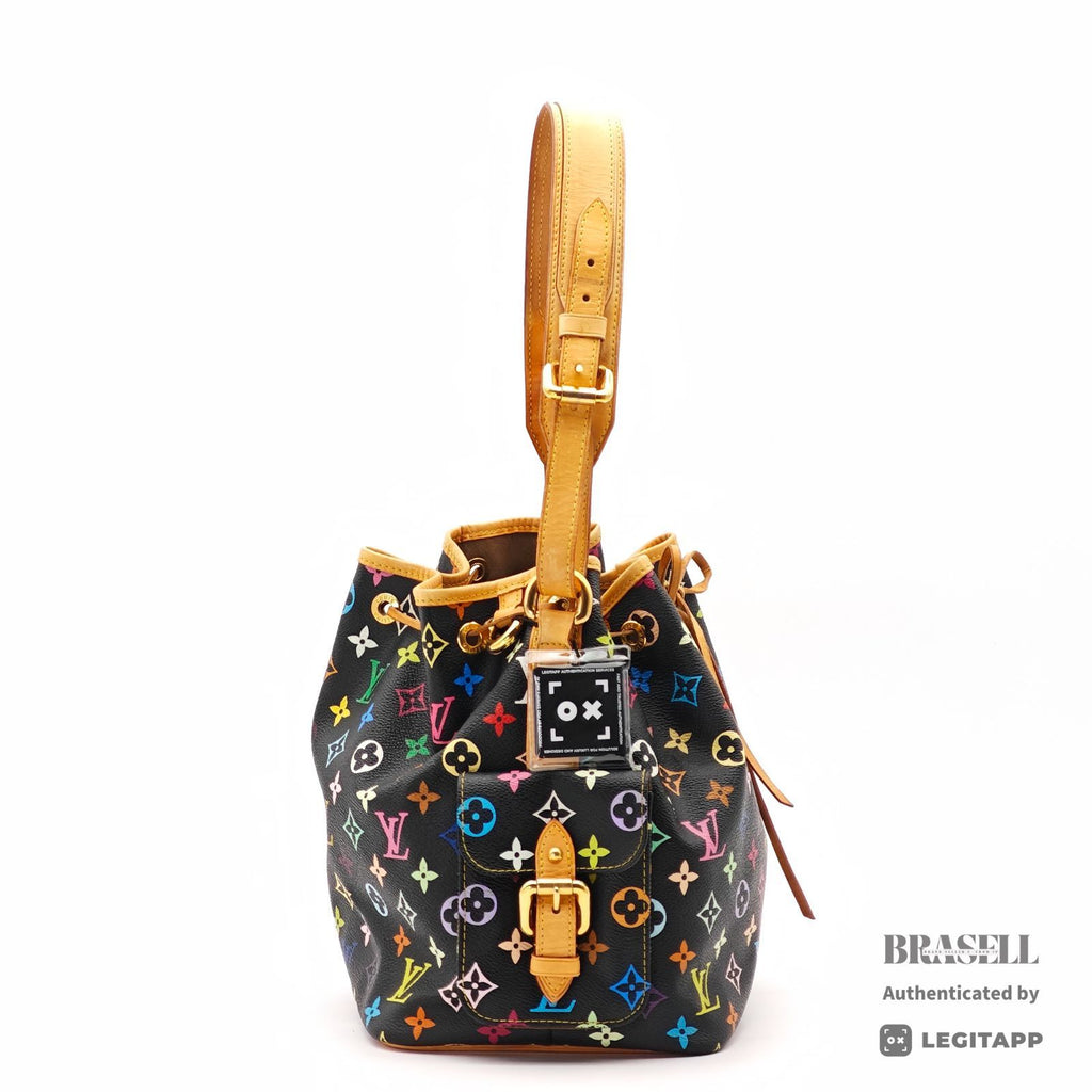 LOUIS VUITTON Multicolor Petit Noe Hand Bag M42230 Monogram 【ImportFeeFREE】