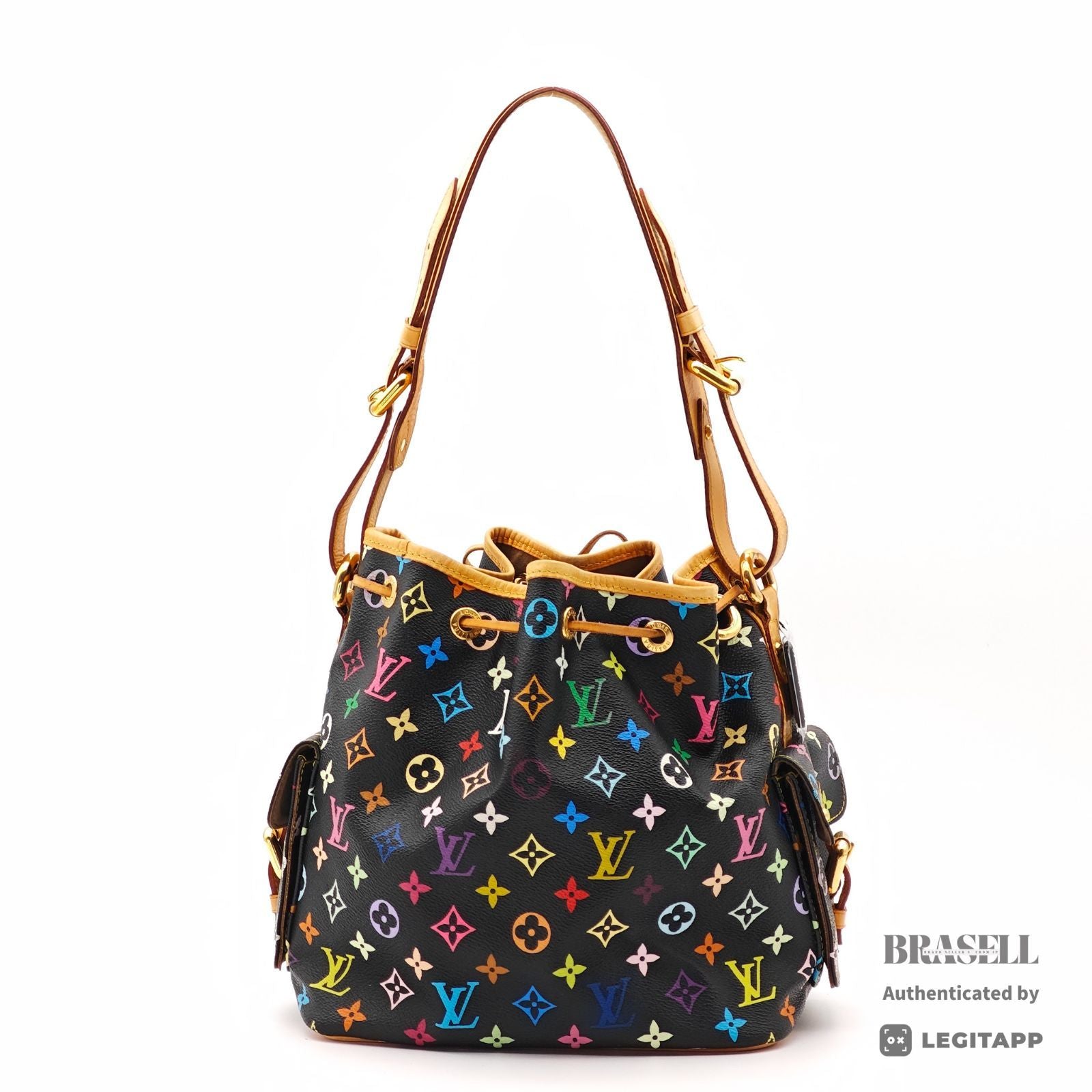 LOUIS VUITTON Multicolor Petit Noe Hand Bag M42230 Monogram 【ImportFeeFREE】