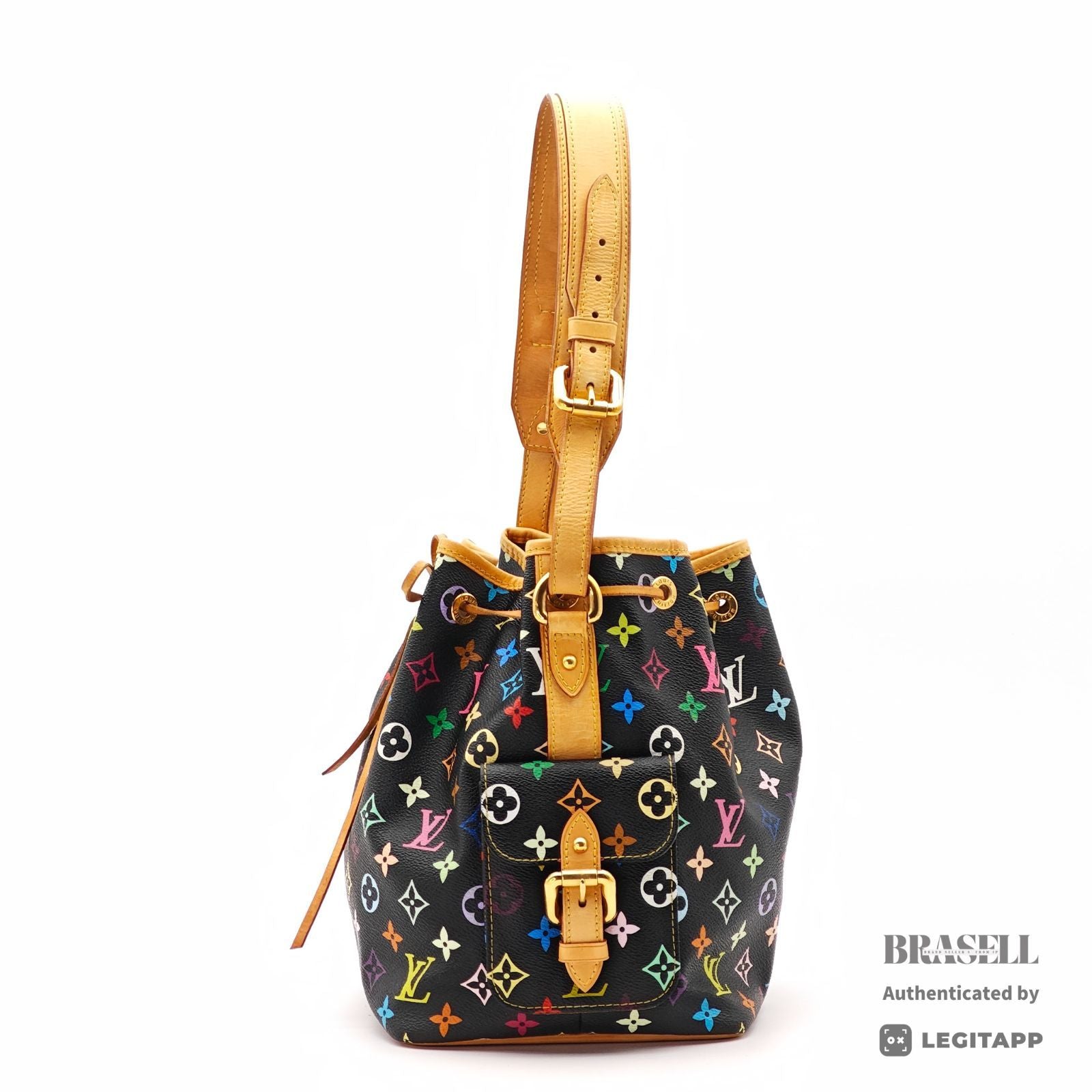 LOUIS VUITTON Multicolor Petit Noe Hand Bag M42230 Monogram 【ImportFeeFREE】
