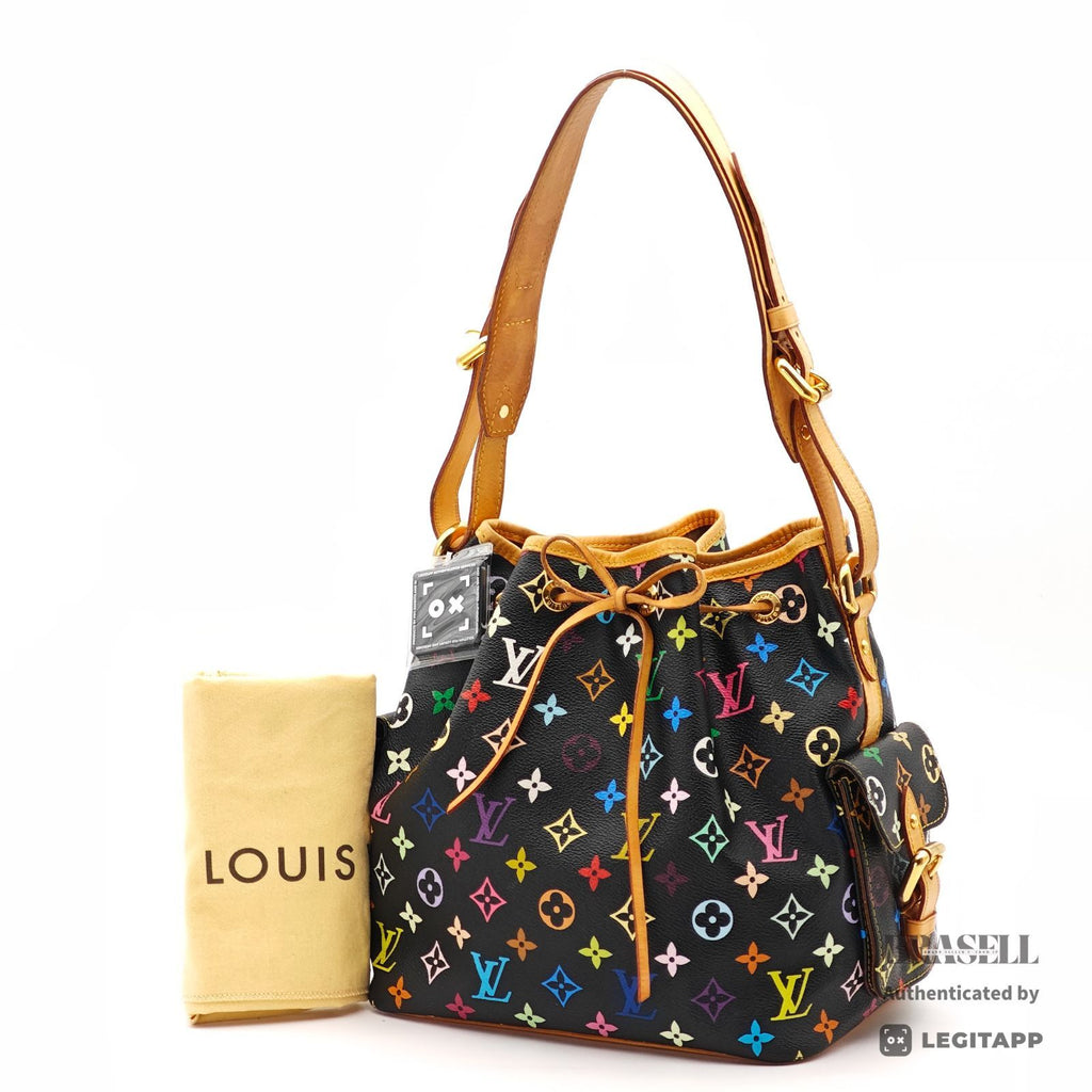 LOUIS VUITTON Multicolor Petit Noe Hand Bag M42230 Monogram 【ImportFeeFREE】