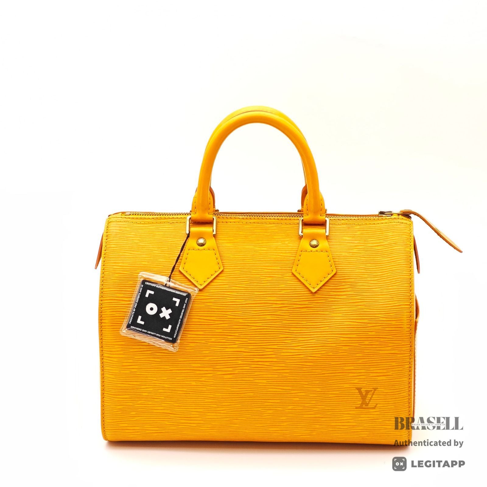 LOUIS VUITTON Epi Speedy 25 M43019 Hand Bag Tassili Yellow 【ImportFeeFREE】