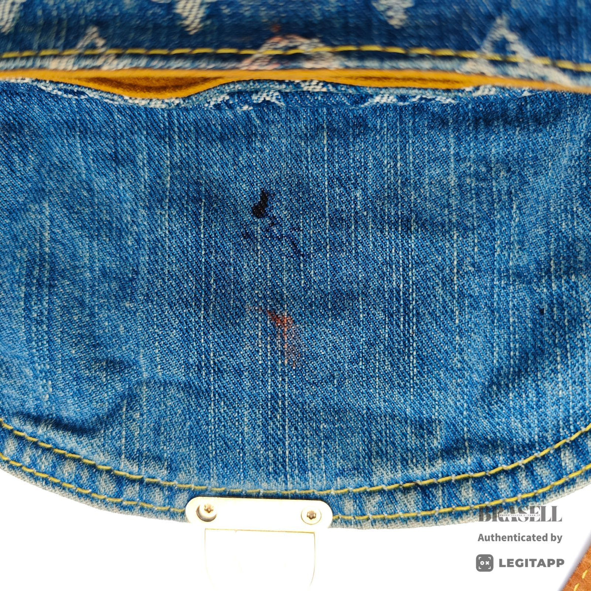 LOUIS VUITTON Mini Pleaty M95050 Blue Monogram Denim Hand Bag 【ImportFeeFREE】