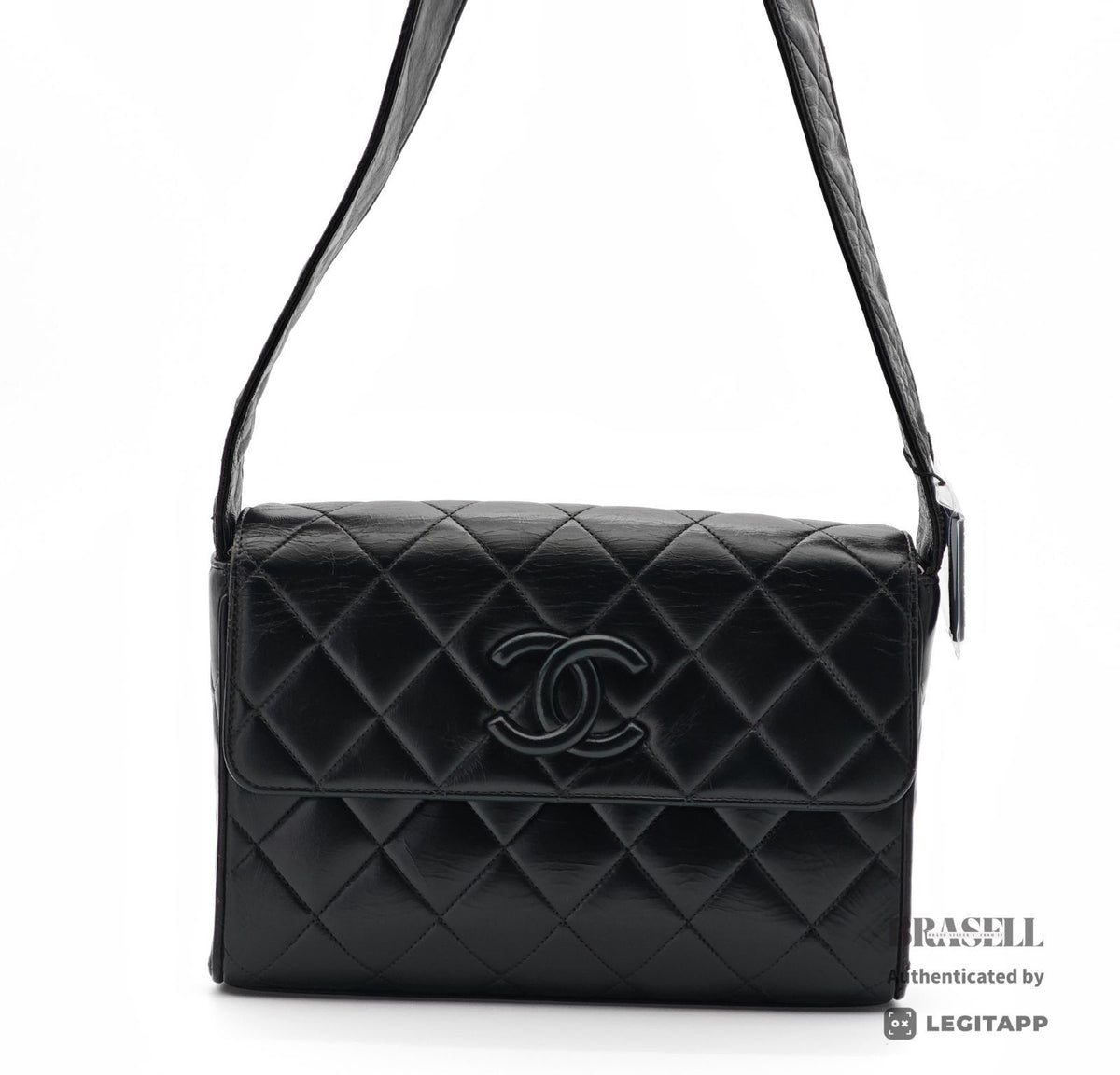 CHANEL Lambskin Coco Mark Shoulder Bag Black.Women's 【ImportFeeFREE】