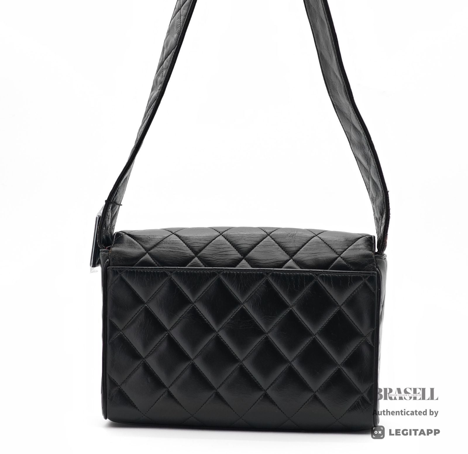 CHANEL Lambskin Coco Mark Shoulder Bag Black.Women's 【ImportFeeFREE】