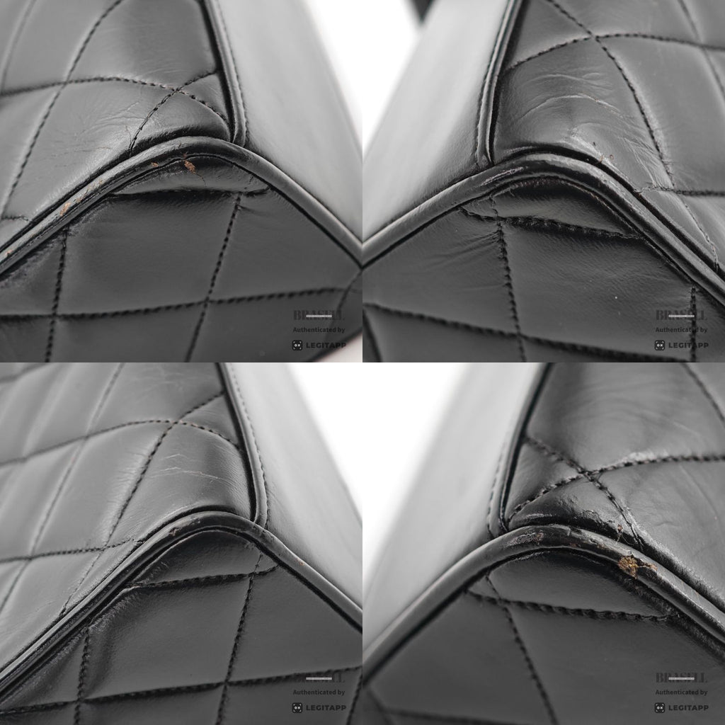 CHANEL Lambskin Coco Mark Shoulder Bag Black.Women's 【ImportFeeFREE】