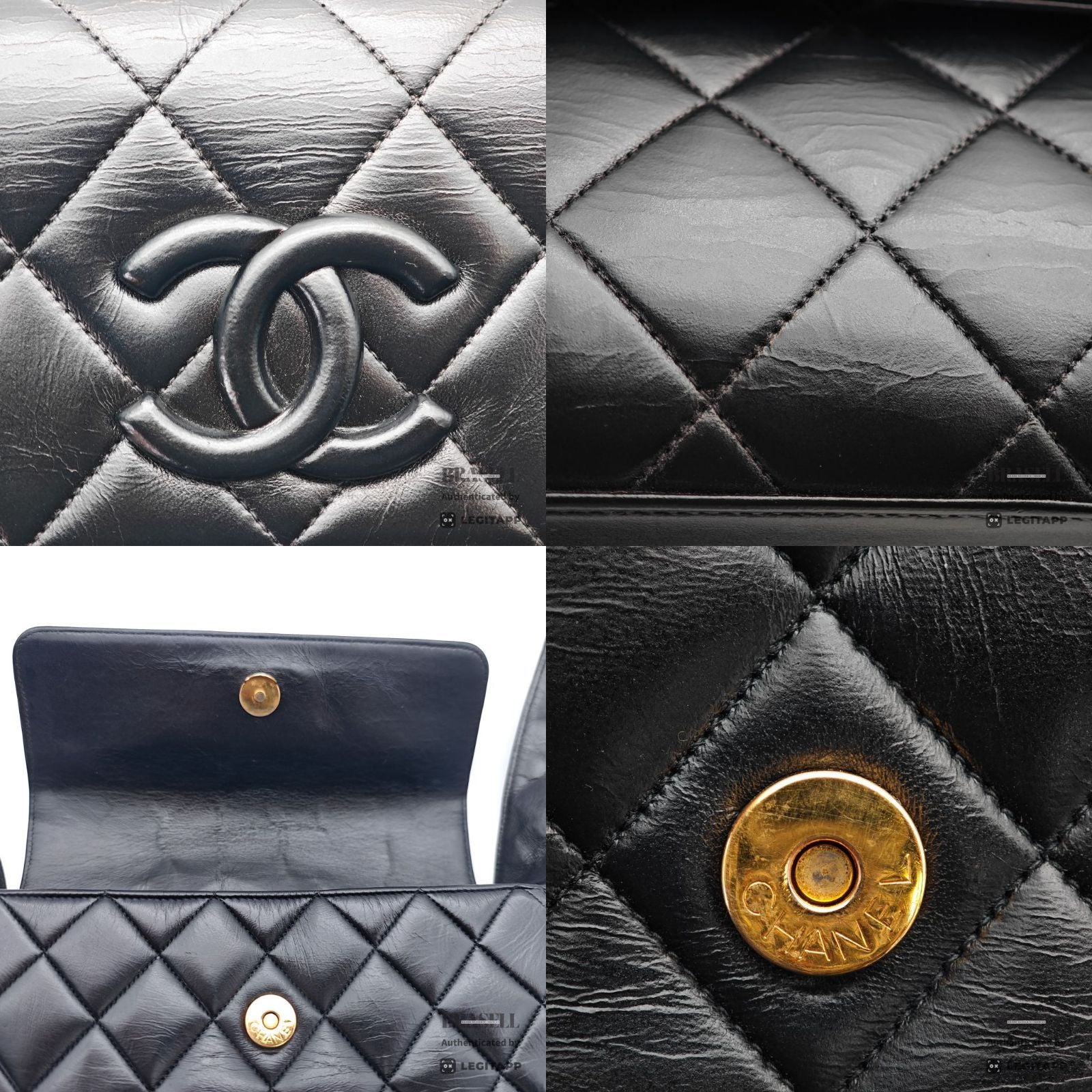CHANEL Lambskin Coco Mark Shoulder Bag Black.Women's 【ImportFeeFREE】