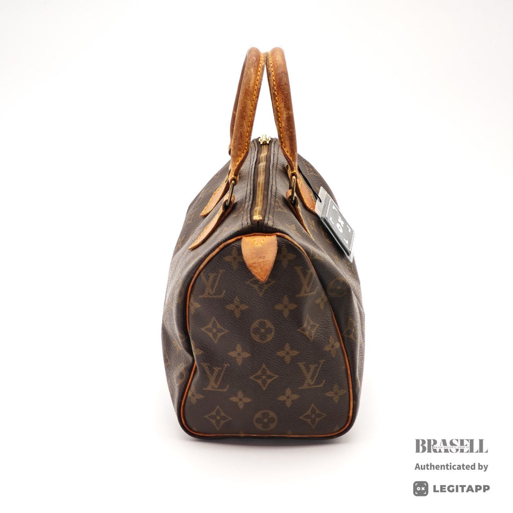 LOUIS VUITTON Speedy 25 Monogram Canvas Brown Hand Bag M41528 【ImportFeeFREE】