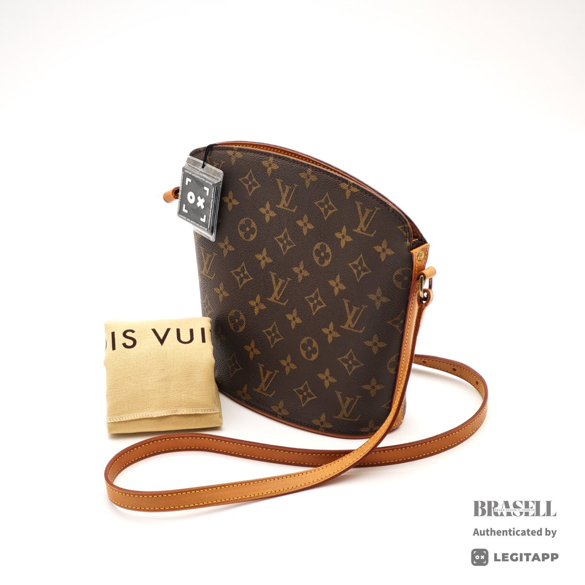 LOUIS VUITTON Drouot Shoulder Bag Monogram Canvas Brown M51290 【ImportFeeFREE】