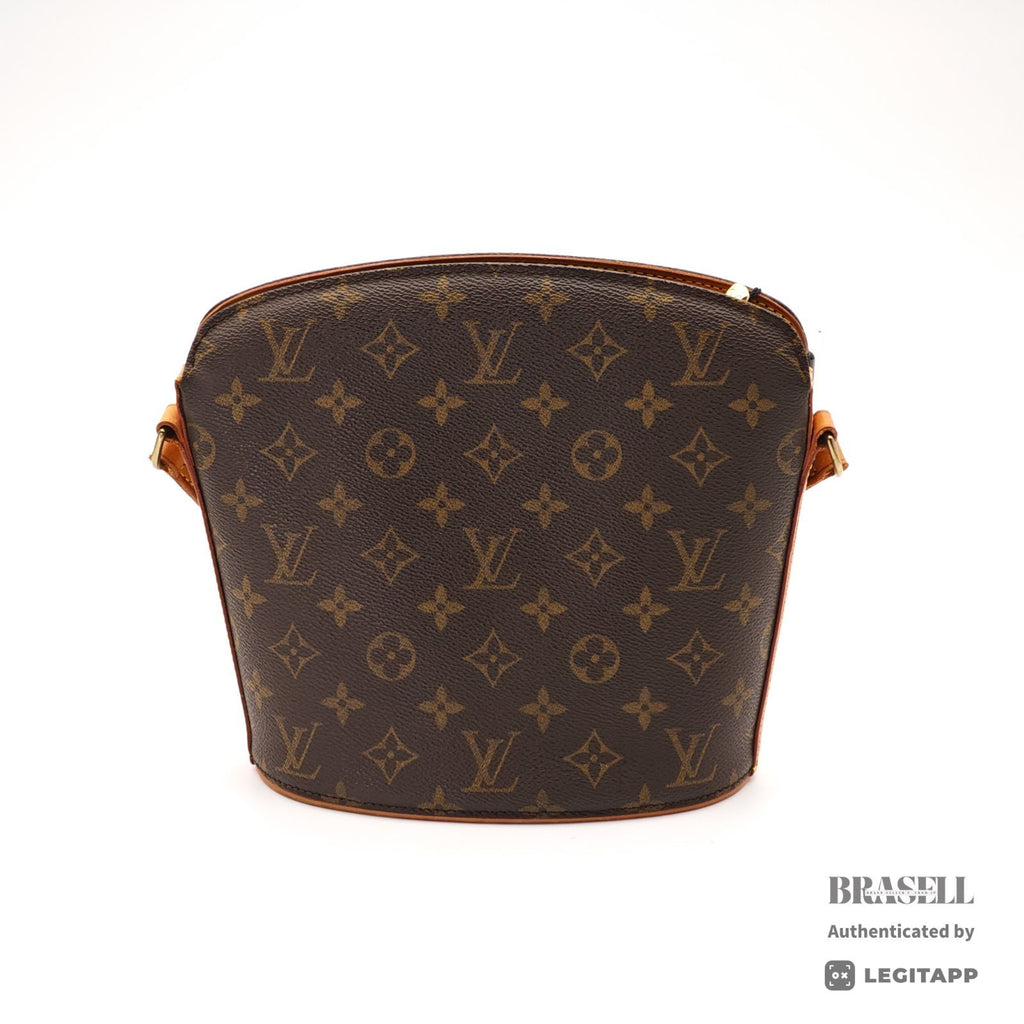 LOUIS VUITTON Drouot Shoulder Bag Monogram Canvas Brown M51290 【ImportFeeFREE】