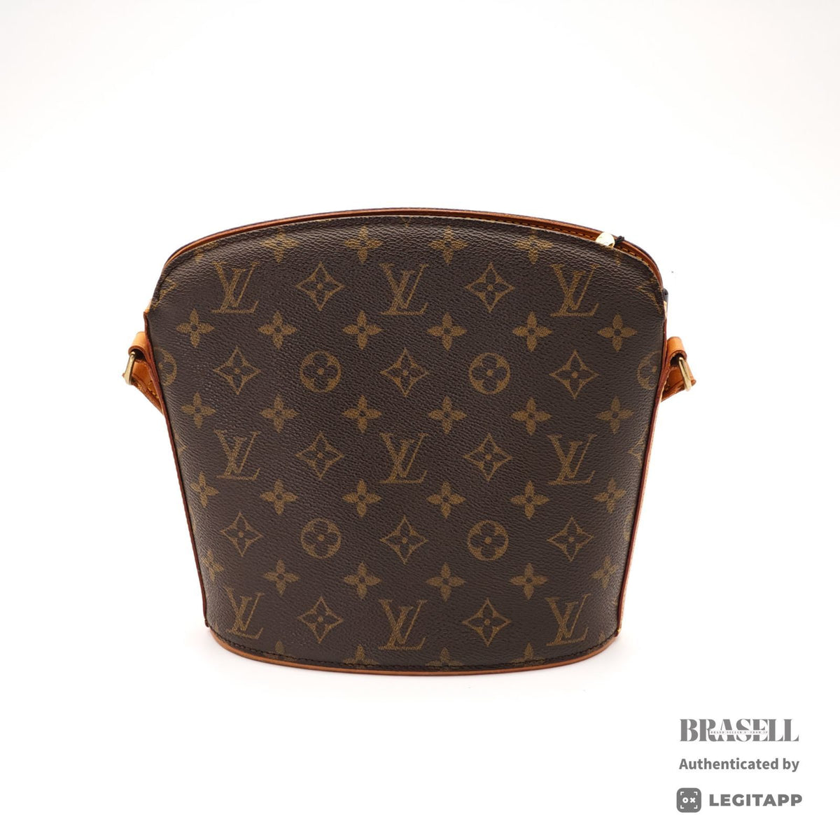 LOUIS VUITTON Drouot Shoulder Bag Monogram Canvas Brown M51290 【ImportFeeFREE】