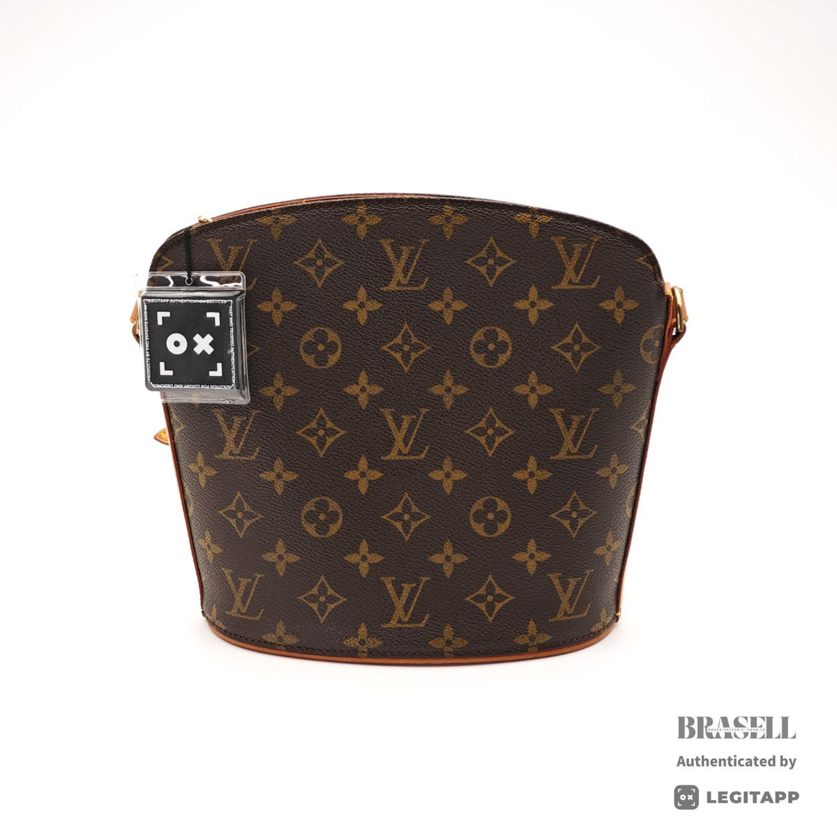 LOUIS VUITTON Drouot Shoulder Bag Monogram Canvas Brown M51290 【ImportFeeFREE】