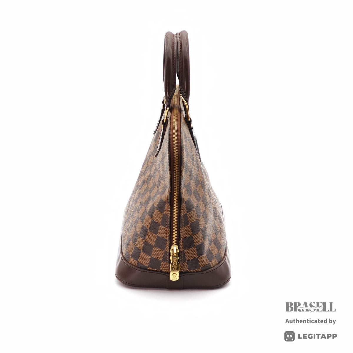 LOUIS VUITTON Damier Ebene Alma PM N51131 Handbag Brown Unisex【ImportFeeFREE】