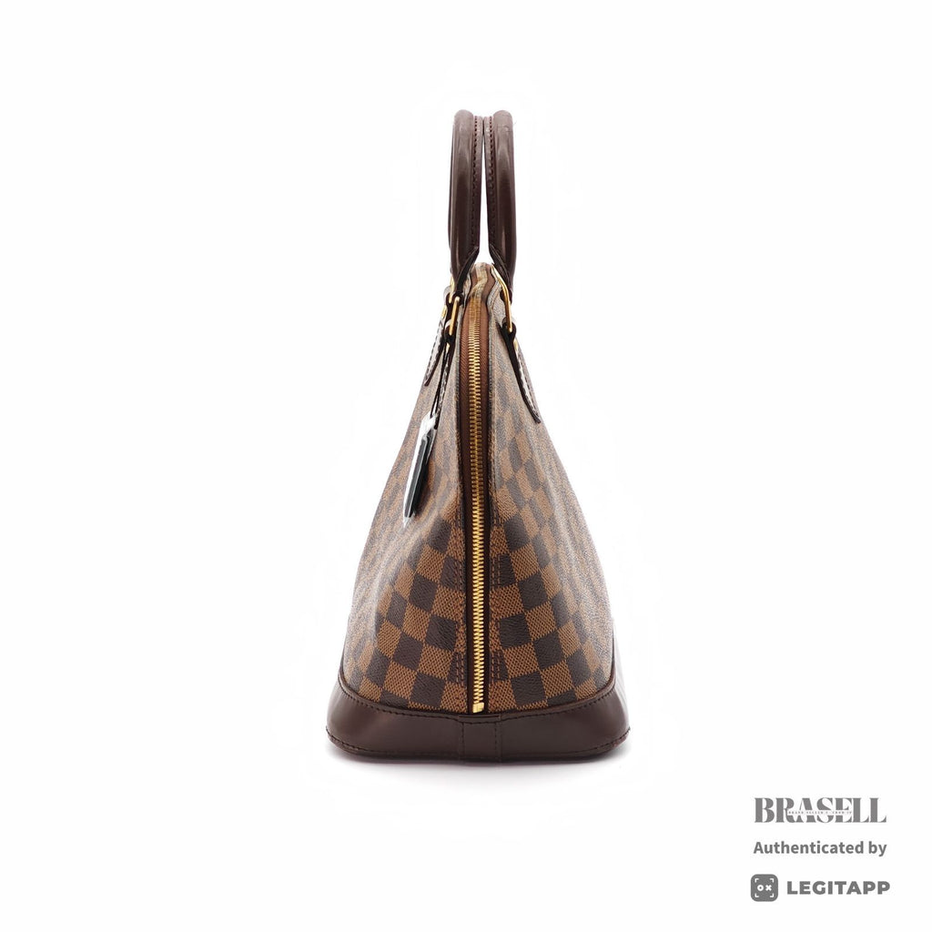 LOUIS VUITTON Damier Ebene Alma PM N51131 Handbag Brown Unisex【ImportFeeFREE】