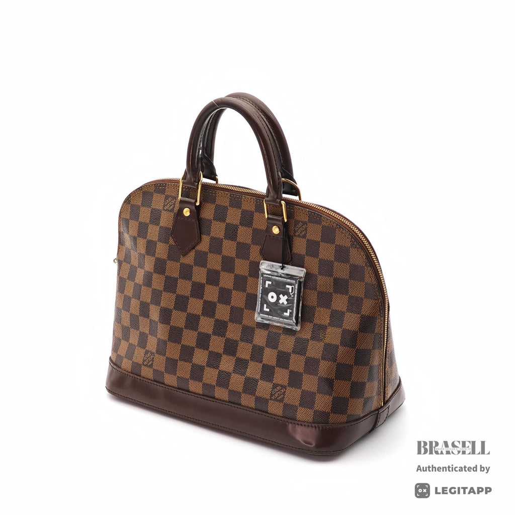 LOUIS VUITTON Damier Ebene Alma PM N51131 Handbag Brown Unisex【ImportFeeFREE】