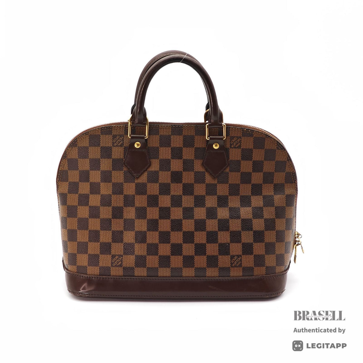 LOUIS VUITTON Damier Ebene Alma PM N51131 Handbag Brown Unisex【ImportFeeFREE】