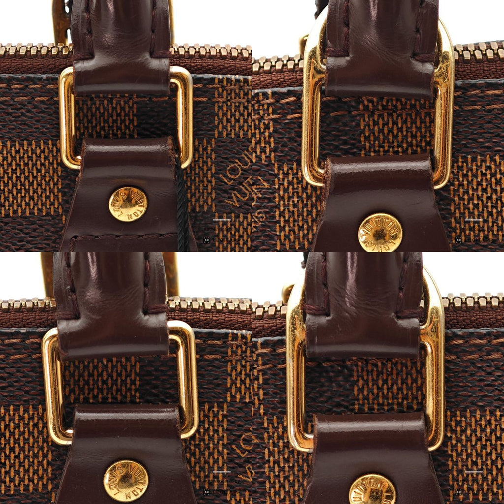 LOUIS VUITTON Damier Ebene Alma PM N51131 Handbag Brown Unisex【ImportFeeFREE】