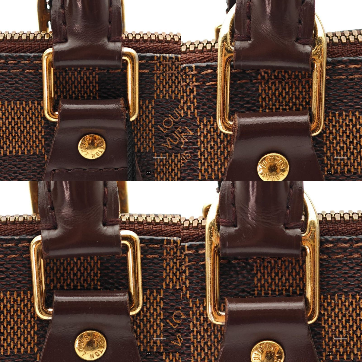 LOUIS VUITTON Damier Ebene Alma PM N51131 Handbag Brown Unisex【ImportFeeFREE】