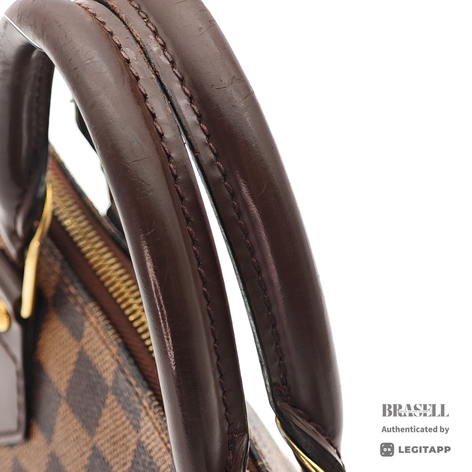 LOUIS VUITTON Damier Ebene Alma PM N51131 Handbag Brown Unisex【ImportFeeFREE】