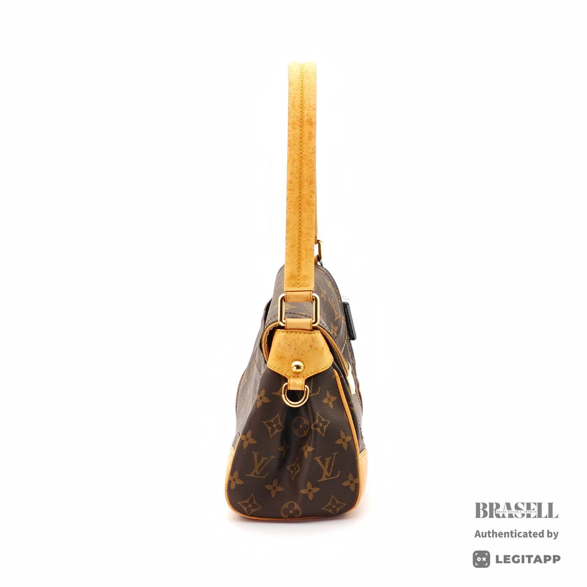 LOUIS VUITTON Monogram Beverly MM M40121 Flap Handbag Brown【ImportFeeFREE】