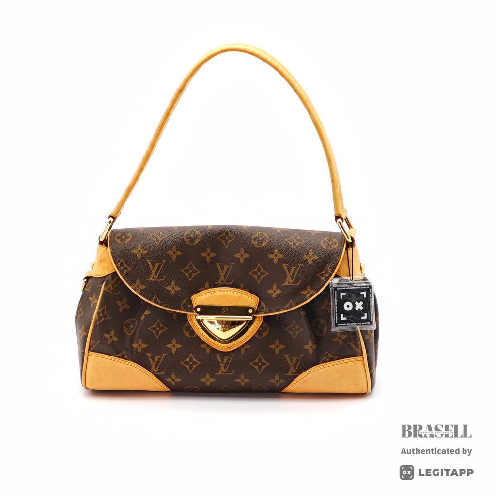 LOUIS VUITTON Monogram Beverly MM M40121 Flap Handbag Brown【ImportFeeFREE】