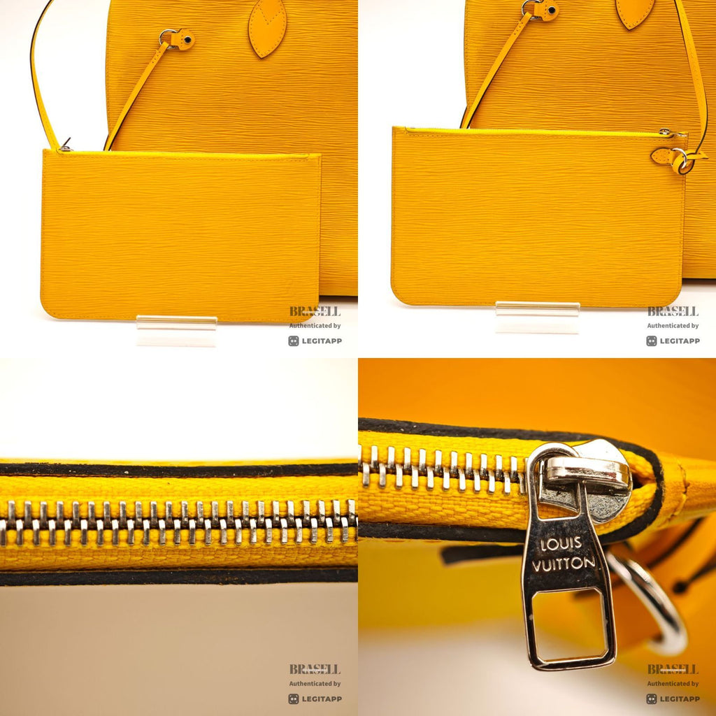 LOUIS VUITTON Epi Neverfull MM M40956 Tote Bag Yellow【ImportFeeFREE】