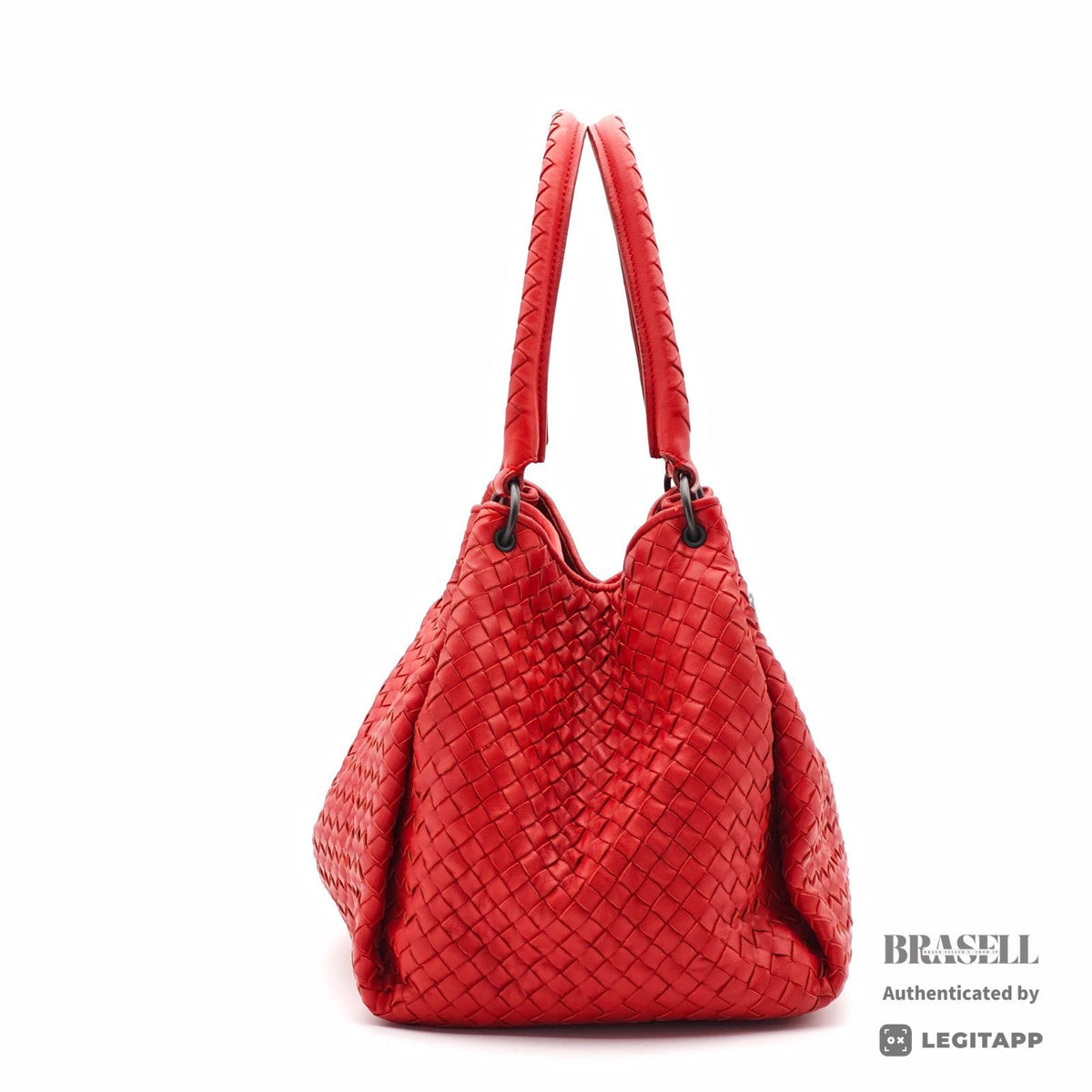 BOTTEGA VENETA Intrecciato Handbag Red Women's【ImportFeeFREE】