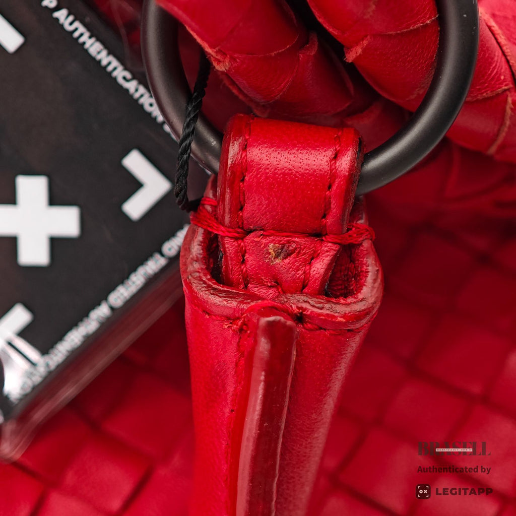 BOTTEGA VENETA Intrecciato Handbag Red Women's【ImportFeeFREE】