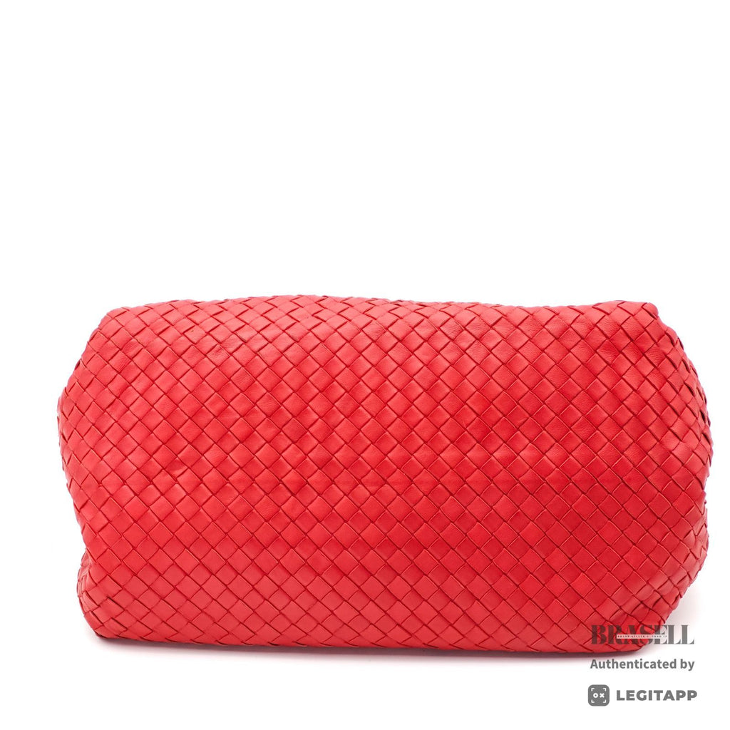 BOTTEGA VENETA Intrecciato Handbag Red Women's【ImportFeeFREE】