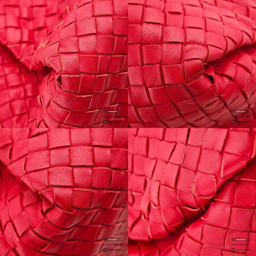BOTTEGA VENETA Intrecciato Handbag Red Women's【ImportFeeFREE】