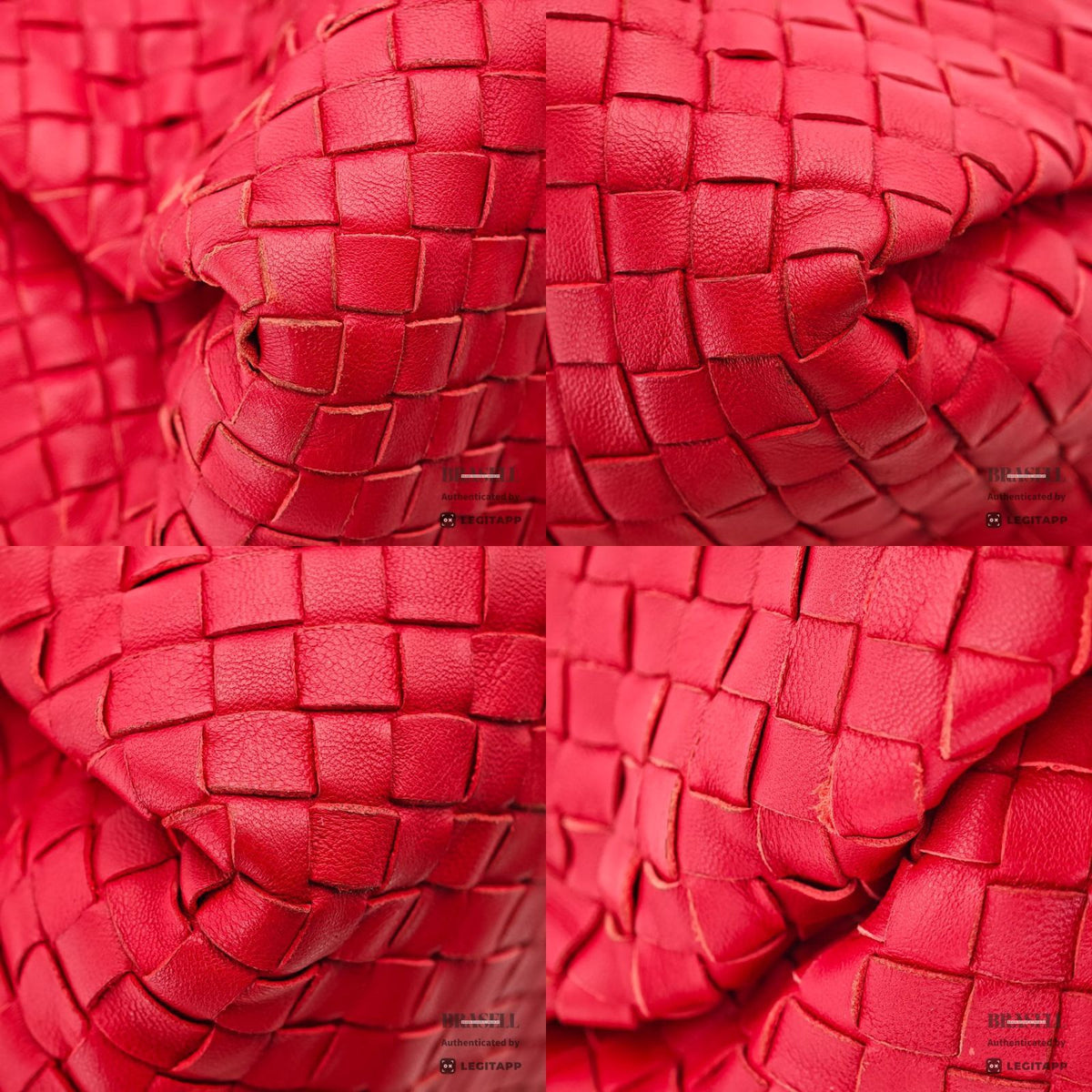 BOTTEGA VENETA Intrecciato Handbag Red Women's【ImportFeeFREE】