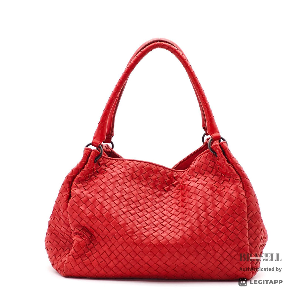 BOTTEGA VENETA Intrecciato Handbag Red Women's【ImportFeeFREE】