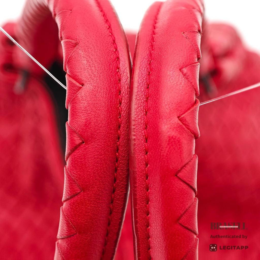 BOTTEGA VENETA Intrecciato Handbag Red Women's【ImportFeeFREE】