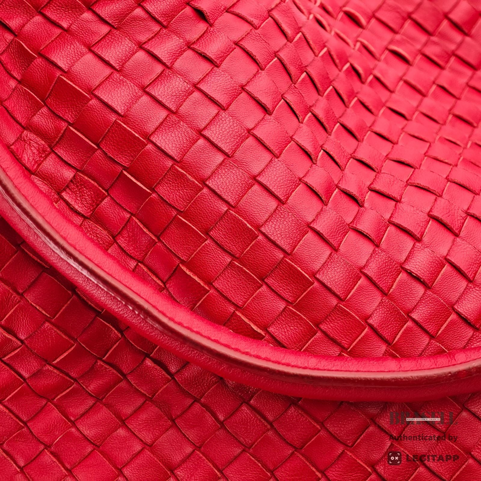 BOTTEGA VENETA Intrecciato Handbag Red Women's【ImportFeeFREE】