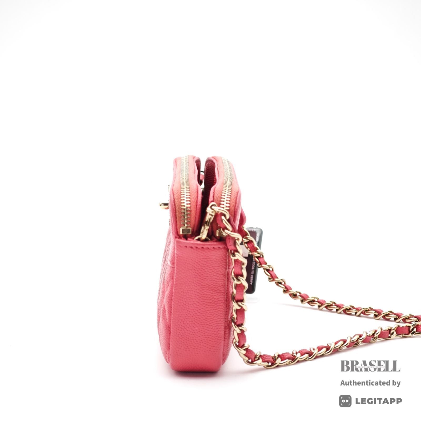 CHANEL Chain Wallet Shoulder Bag Pink Women's with Box Dust Bag【ImportFeeFREE】
