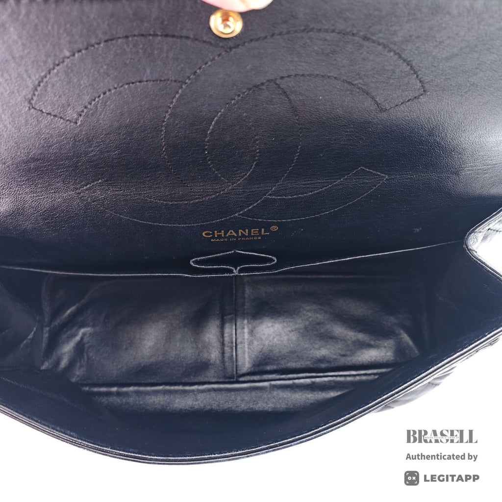 CHANEL Large Matelasse 2-Way Handbag Shoulder Bag Black【ImportFeeFREE】