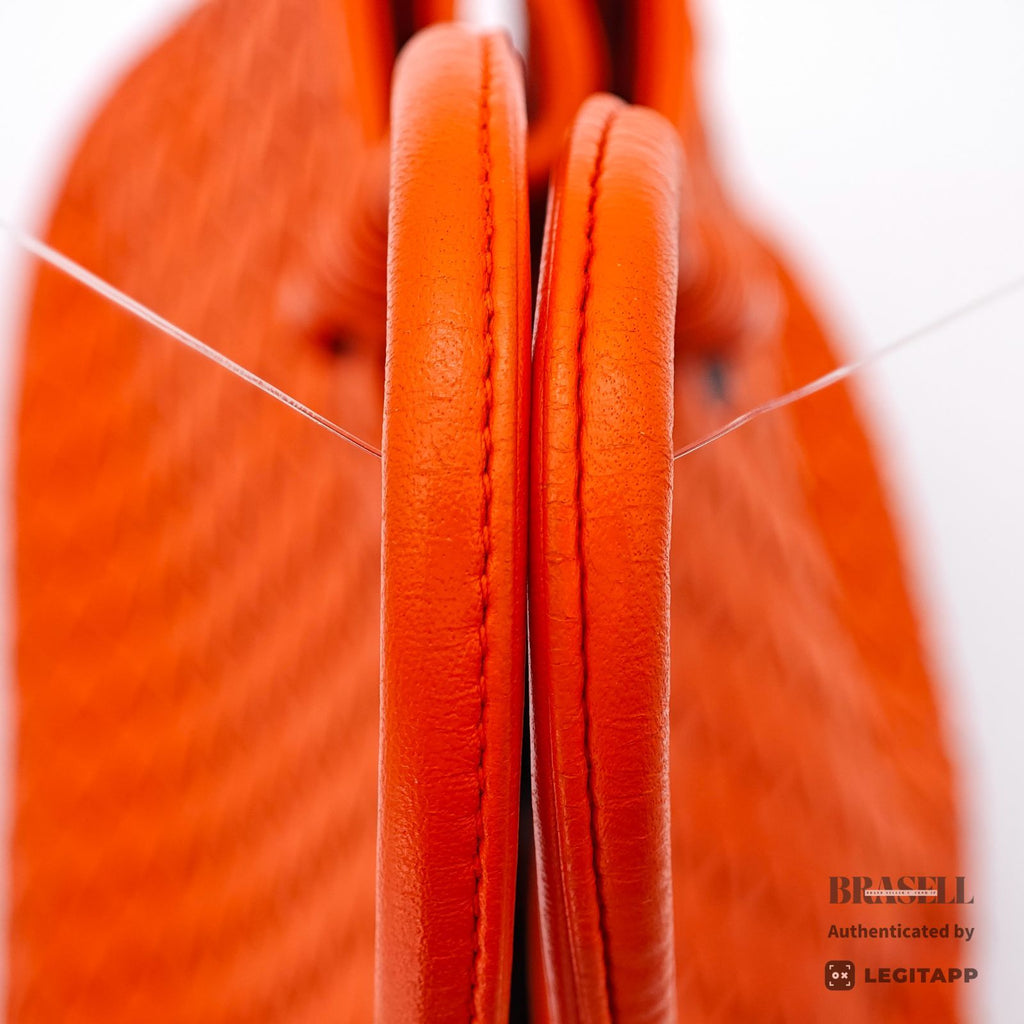 BOTTEGA VENETA Intrecciato Woven Handbag Orange Women's【ImportFeeFREE】