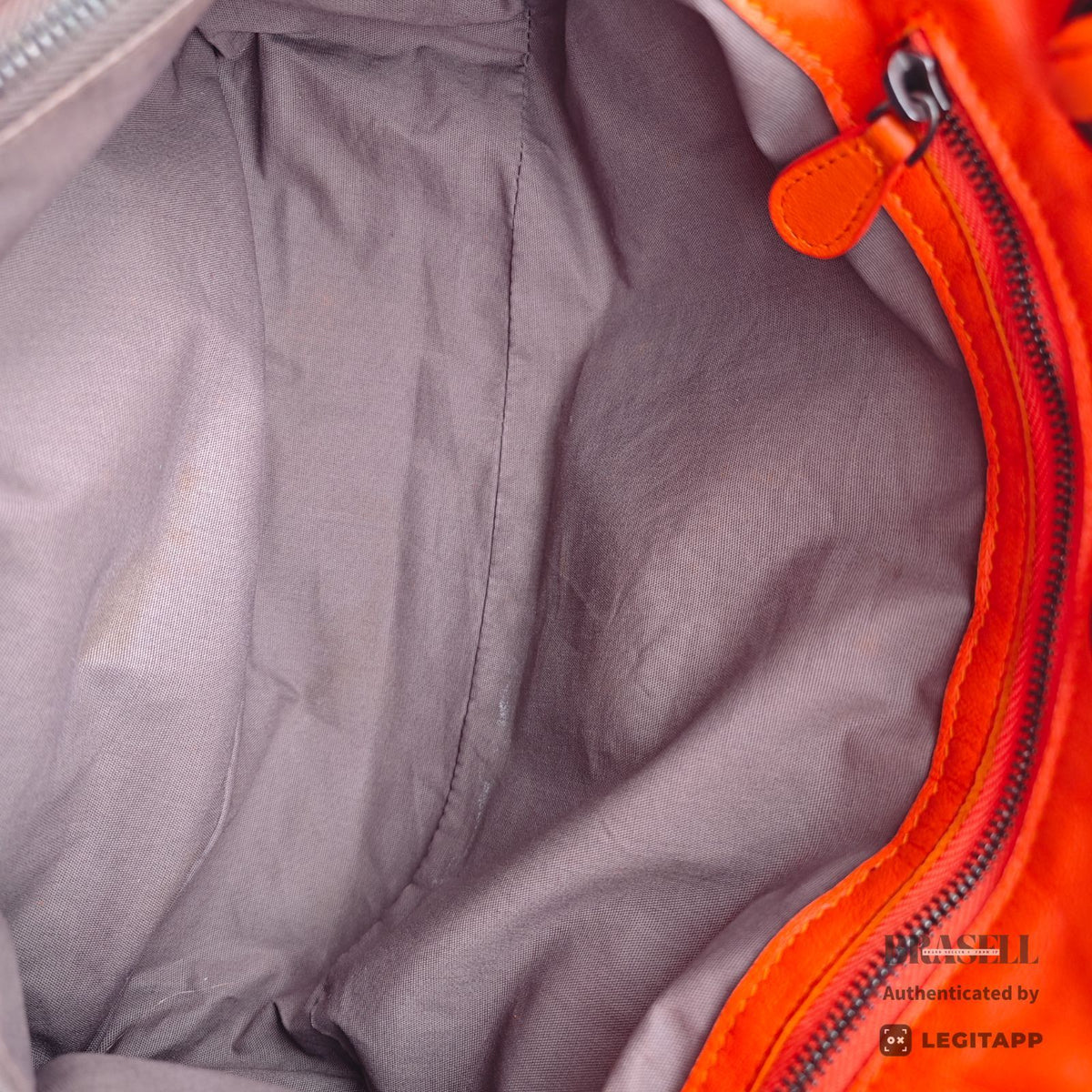 BOTTEGA VENETA Intrecciato Woven Handbag Orange Women's【ImportFeeFREE】