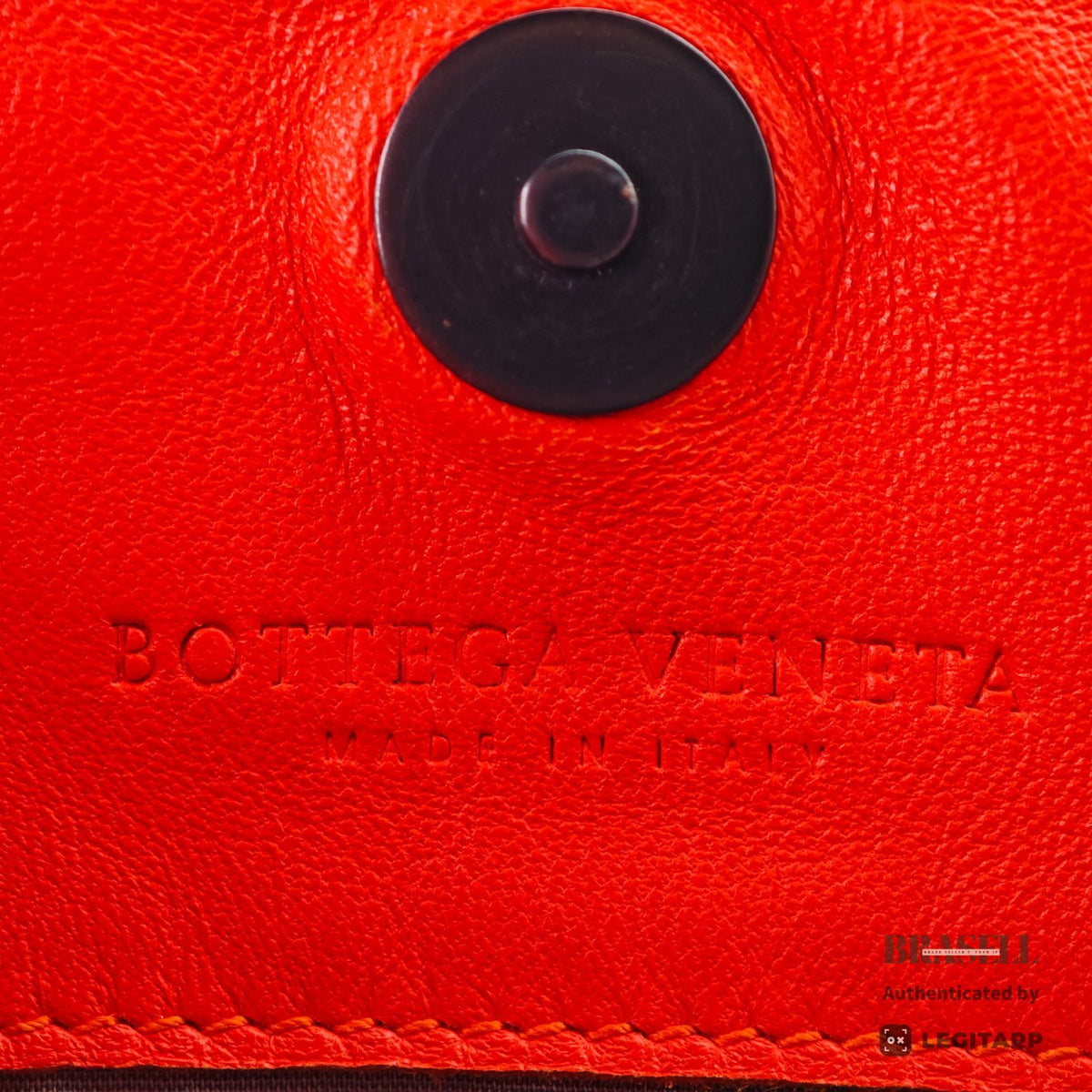 BOTTEGA VENETA Intrecciato Woven Handbag Orange Women's【ImportFeeFREE】