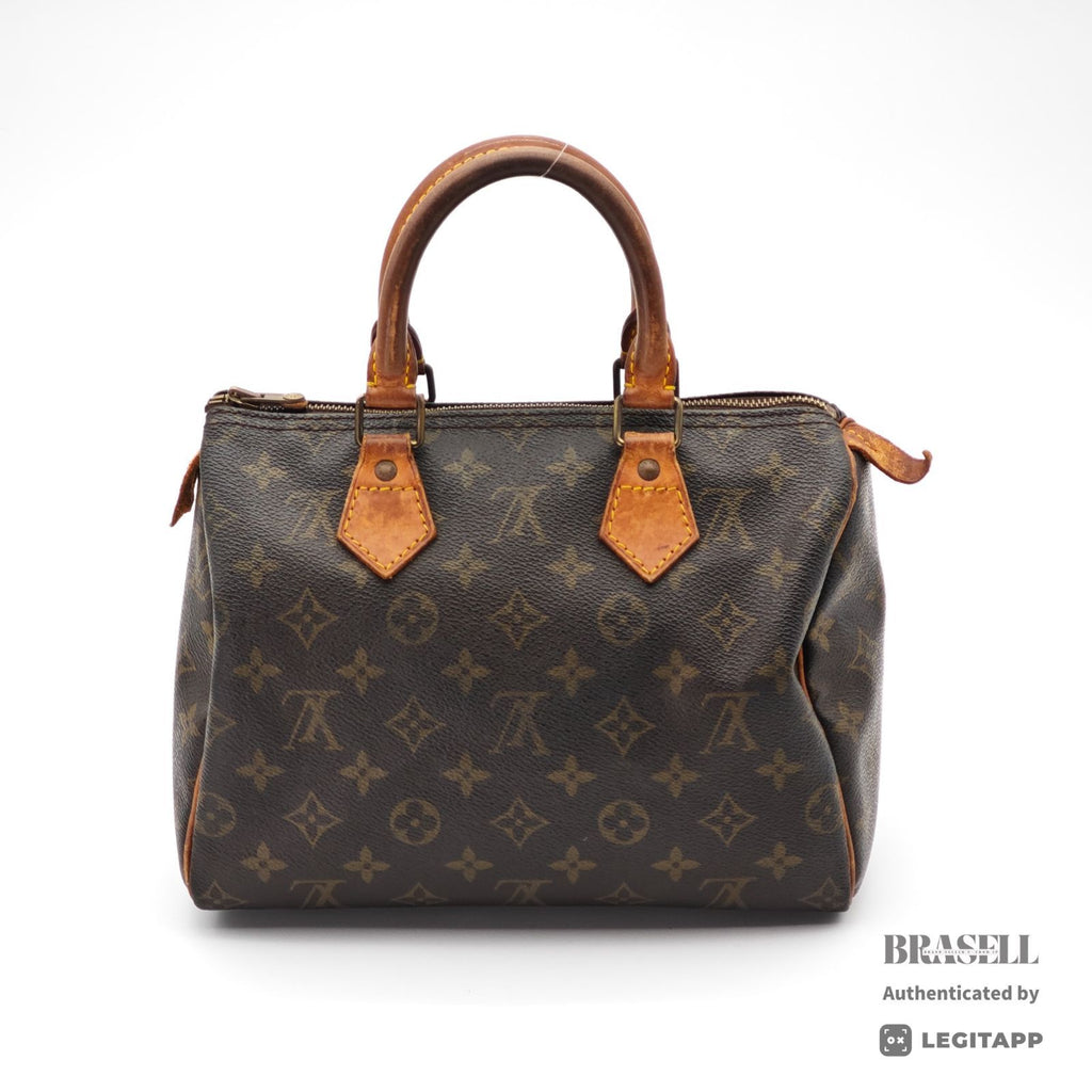 LOUIS VUITTON Speedy 25 Monogram Canvas Hand Bag M41528 Brown 【ImportFeeFREE】